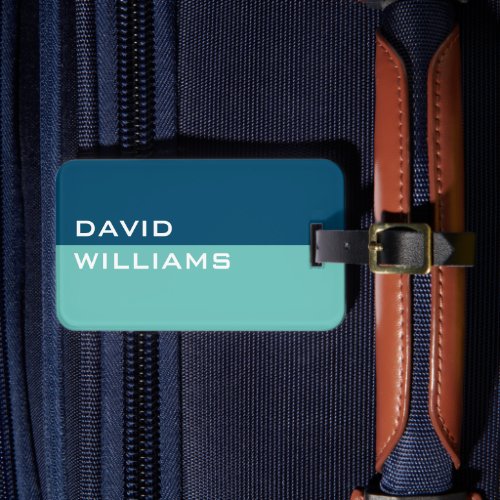Personalized modern travel luggage tags for men
