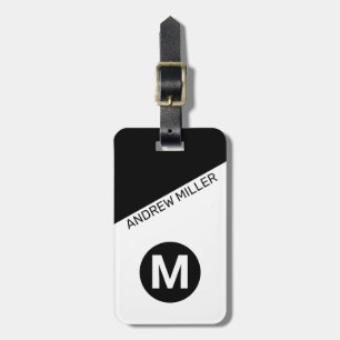 Personalized modern travel luggage tags for men