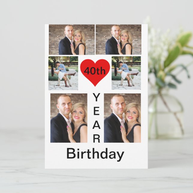 Personalized Modern trendy Birthday   Invitation (Standing Front)