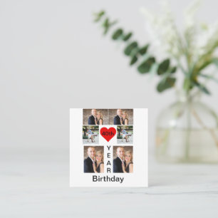 Personalized Modern trendy Birthday Square Business Card