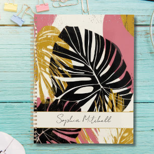 Personalized Modern Tropical Boho Monstera Planner