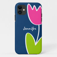 Personalized Modern Tulip iPhone 5/5S Case