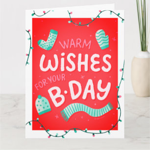 Personalized Modern Typography Birthday Card