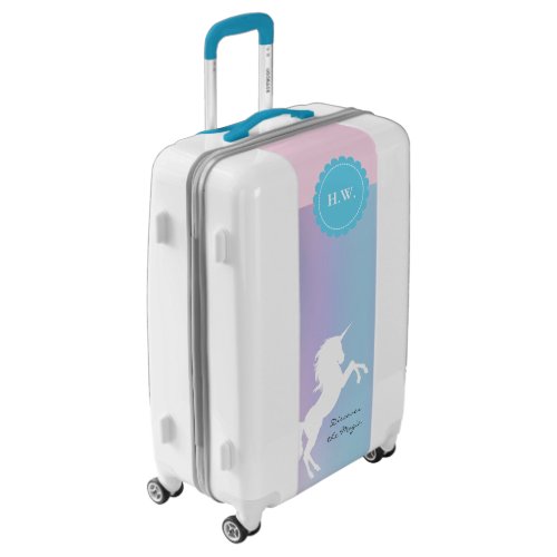 Personalized modern Unicorn rainbow hue Luggage