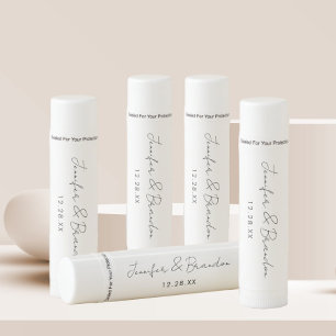 Personalized Modern Wedding Party Favors  Lip Balm