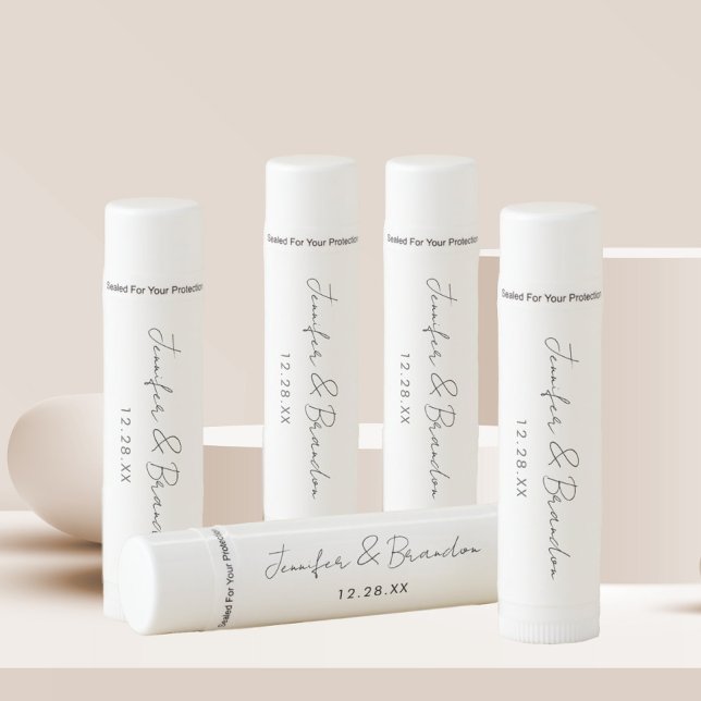 Personalized Modern Wedding Party Favors  Lip Balm (Creator Uploaded)