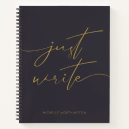 Personalized Modern Writer&#39;s Journal Notebook