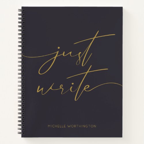 Personalized Modern Writers Journal Notebook