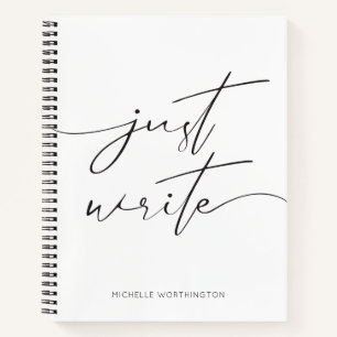 Personalized Modern Writer's Journal Notebook