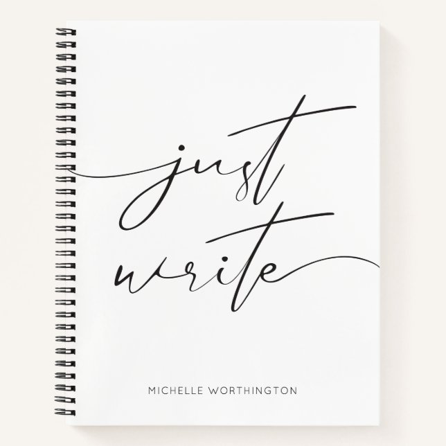 Personalized Modern Writer's Journal Notebook (Front)