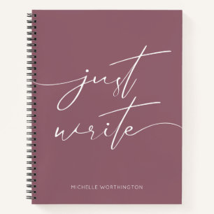 Personalized Modern Writer's Journal Notebook