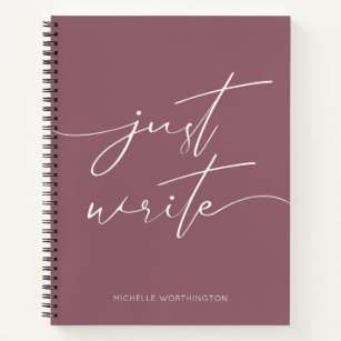 Personalized Modern Writer's Journal Notebook
