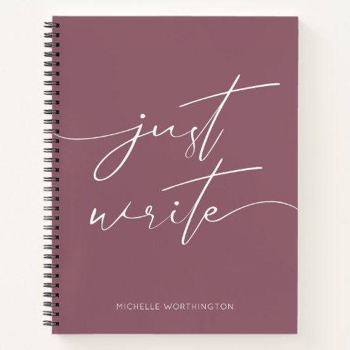 Personalized Modern Writers Journal Notebook