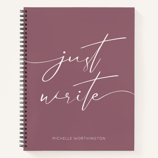 Personalized Modern Writer's Journal Notebook (Front)