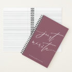 Personalized Modern Writer's Journal Notebook