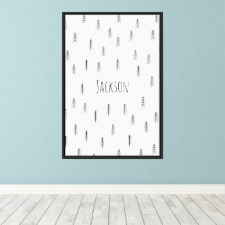 Personalized modren Boho design - custom name Canvas Print