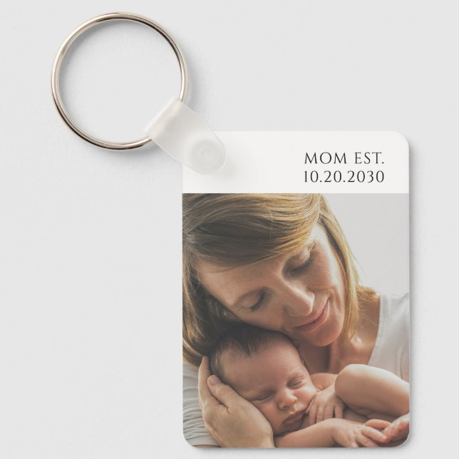 Personalized Mom Established Keychain (Front)