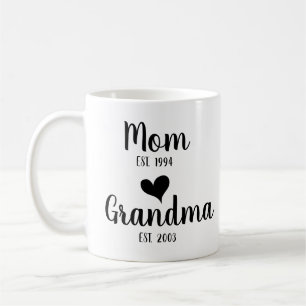 Personalized Mom, Grandma, First Time Grandma Coffee Mug