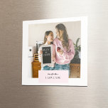 Personalized Mom I Love You Photo Magnet<br><div class="desc">"Brighten up Mom’s fridge or workspace with this sweet personalized magnet featuring your favorite photo and the heartfelt message 'Mom, I Love You' on a soft pastel pink background. A perfect little keepsake for Mother’s Day, her birthday, or just to remind her how loved she is — every time she...</div>