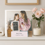 Personalized Mom I Love You Photo Wooden Box Sign<br><div class="desc">"Say 'I love you' in the most beautiful way with this personalized wooden box sign for Mom. Featuring a favorite photo and the heartfelt message 'Mom, I Love You' on a soft pastel pink background, this keepsake makes a perfect Mother’s Day gift, birthday surprise, or everyday reminder of your love....</div>