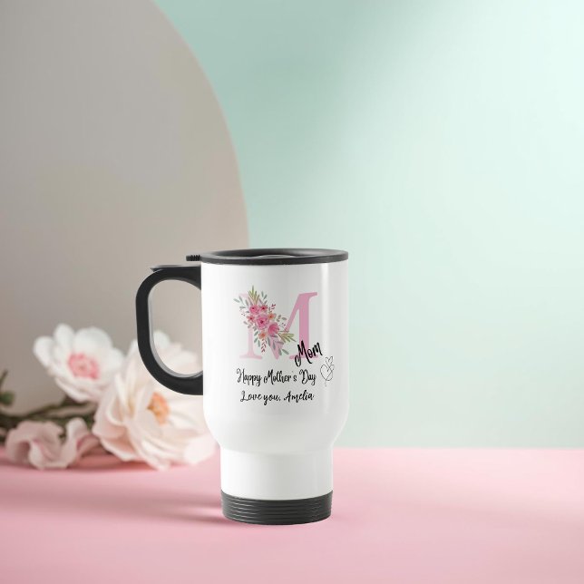 Personalized Mom Initial Travel Mug (Creator Uploaded)