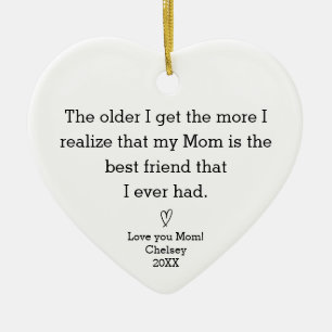 Personalized Mom Keepsake Mom Birthday Mothers Day Ceramic Ornament