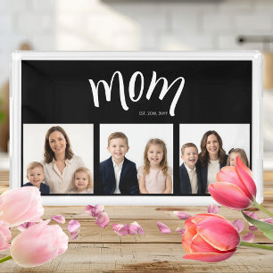 Personalized Mom Kids 3 Photo Collage Practical Acrylic Tray