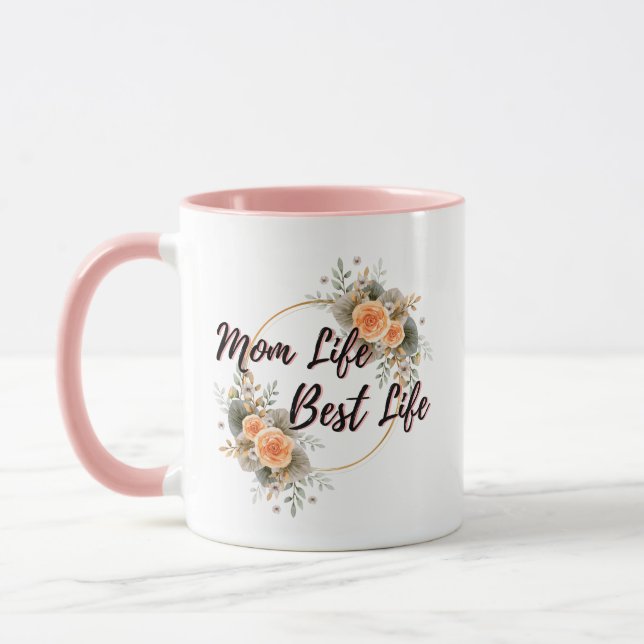 Personalized Mom Life Best Life Mug (Left)