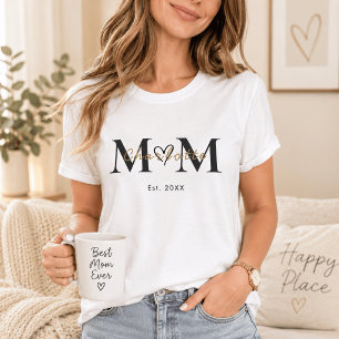 Personalized Mom Name Est Year T-Shirt Gift