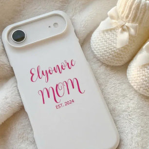 Personalized Mom Name Established Pink Script  iPhone 17 Air Case