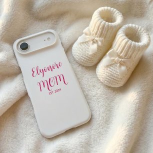 Personalized Mom Name Established Pink Script  iPhone 17 Air Case