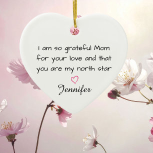 Personalized Mom North Star Custom Ceramic Ornament