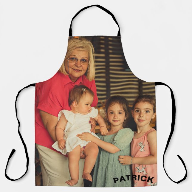 Personalized Mom Photo Apron - Mother's Day Gift (Front)
