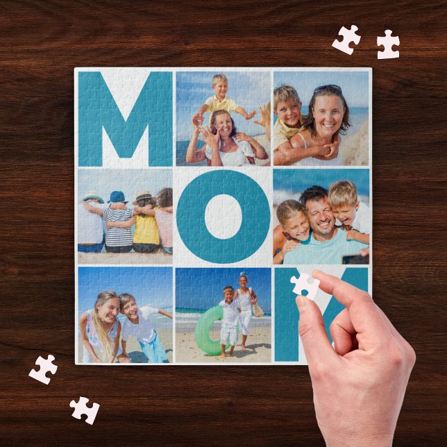 Personalized Mom Photo Collage 6 Picture Custom  Jigsaw Puzzle (Personalized Mom Photo Collage 6 Picture Custom Jigsaw Puzzle)