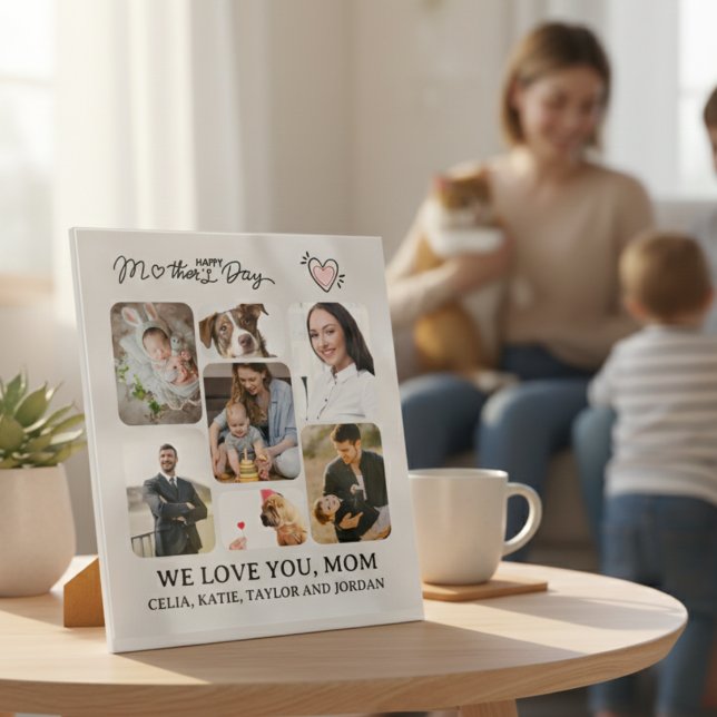 Personalized Mom Photo Keepsake – Sentimental Mom Plaque (Personalized Mom Photo Keepsake – Sentimental Mother & Son Memory Design Plaques)