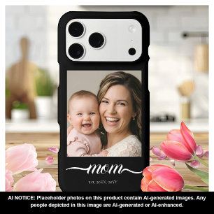 Personalized Mom Photo Year Established Modern iPhone 17 Pro Max Case