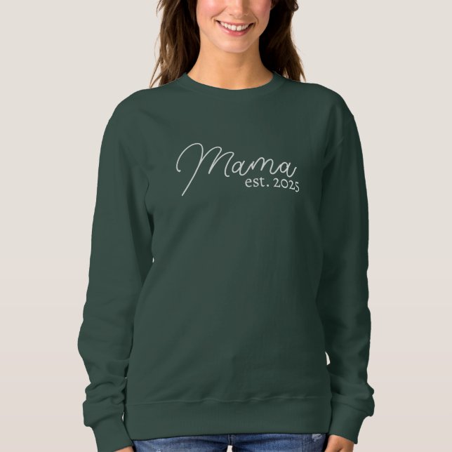 Personalized Mom Shirt, Mom est. 2025 Sweatshirt (Front)