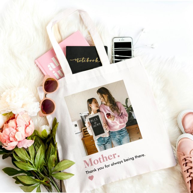 Personalized Mom Thank You Photo Tote Bag (Creator Uploaded)