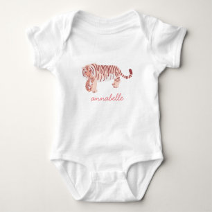 Personalized Mom Tiger & Cub Girl Baby Bodysuit
