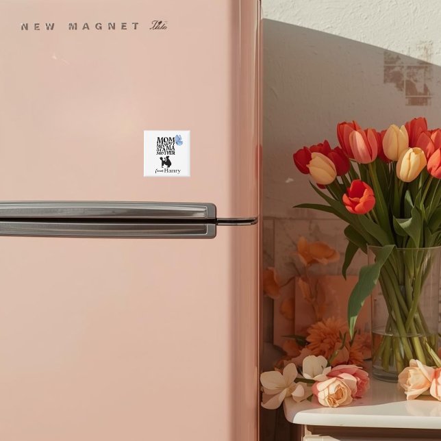 Personalized Mom Typography Magnet (Creator Uploaded)