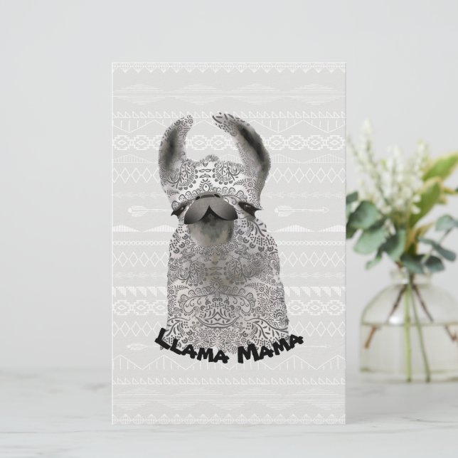 Personalized Moma Llama Stationery (Standing Front)
