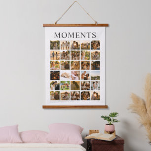 Personalized Moments Photo Collage Hanging Tapestry
