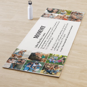 Personalized Mommy Definition 12 Photo Collage Yoga Mat
