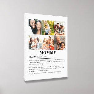Personalized Mommy Definition 6 Photo Collage Canvas Photo Tile