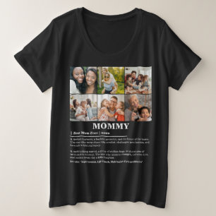 Personalized Mommy Definition 6 Photo Collage Plus Size T-Shirt