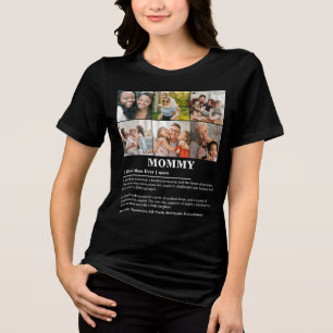 Personalized Mommy Definition 6 Photo Collage Tri-Blend Shirt