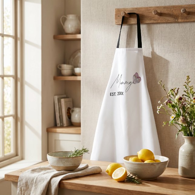 Personalized Mommy EST. Year Apron Gift For Mother (Creator Uploaded)