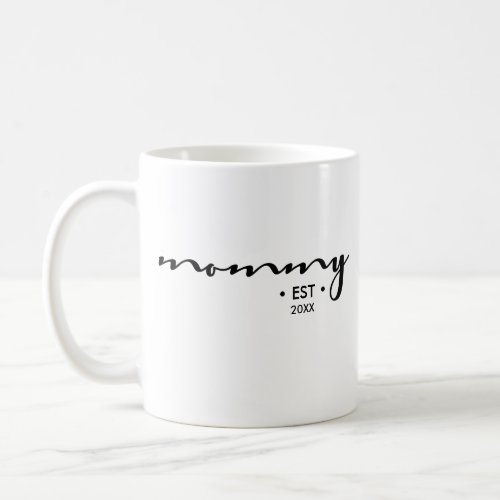 Personalized Mommy Established Year Coffee Mug