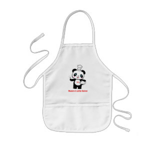 Personalized Mommy's Little Helper Panda Kid Apron