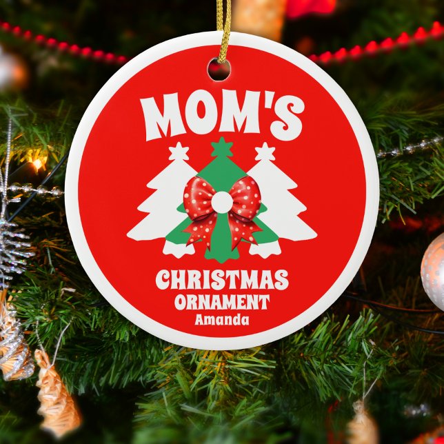 Personalized Mom's Christmas Tree Ornament (Creator Uploaded)
